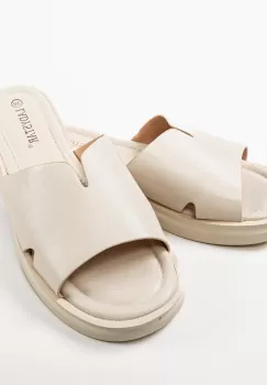 Papuci dama Cali Bej imagine