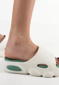 Papuci dama Charis Albi imagine