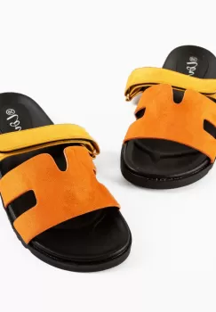 Papuci dama Dermes Portocalii imagine