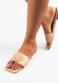 Papuci dama Indigo Bej imagine