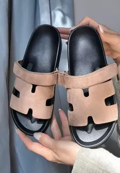 Papuci dama Joyce Bej imagine