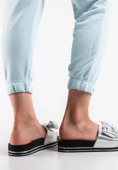 Papuci dama Marves Argintii imagine