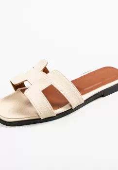 Papuci dama Mermosa Bej imagine