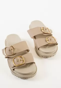 Papuci dama Panpro Bej imagine