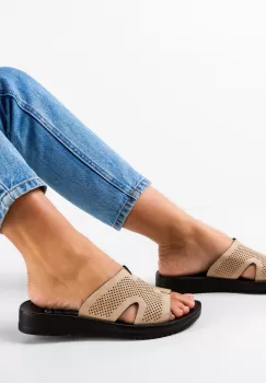 Papuci dama Sagafa Bej imagine