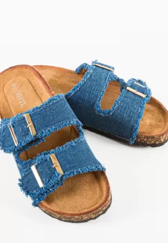 Papuci dama Sanka Albastri 2 imagine