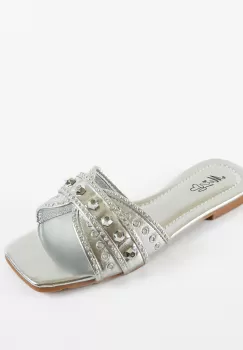 Papuci dama Sydney Argintii imagine