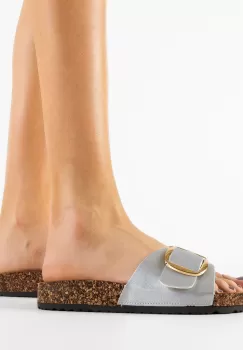 Papuci dama Terry Argintii imagine