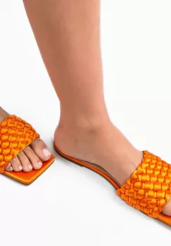 Papuci dama Troy Portocalii imagine