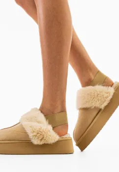 Papuci tip Ug Lina Bej imagine