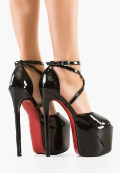 Sandale cu toc Akatosh Negre imagine