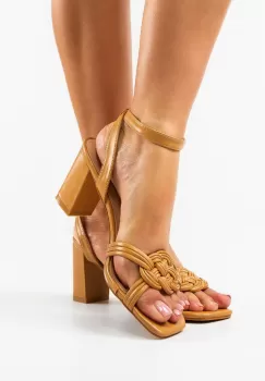 Sandale cu toc Antonela Camel imagine