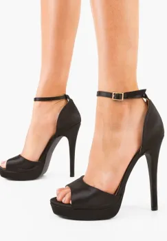 Sandale cu toc Calder Negre imagine