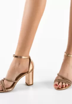 Sandale cu toc Chariss Aurii imagine