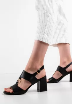 Sandale cu toc Cline Negre imagine