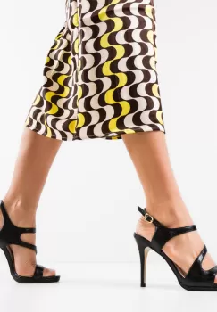 Sandale cu toc Dules Negre imagine