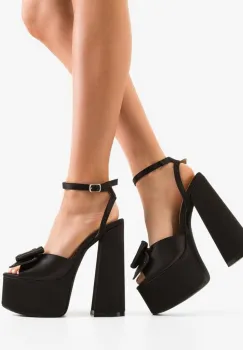 Sandale cu toc Gallen Negre imagine