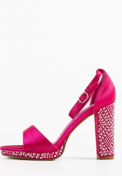 Sandale cu toc Hagen Fuchsia imagine