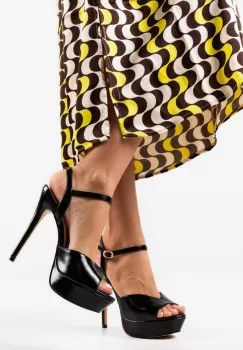 Sandale cu toc Ivy Negre imagine