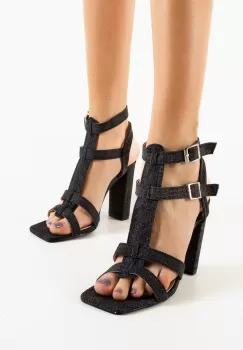Sandale cu toc Joy Negre imagine