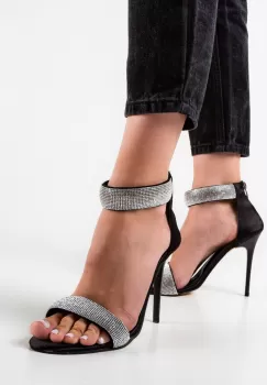 Sandale cu toc Kere Negre 2 imagine