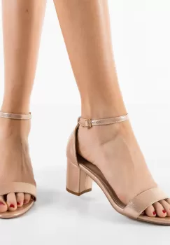 Sandale cu toc Leire Aurii imagine
