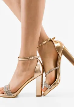 Sandale cu toc Narkis Aurii imagine