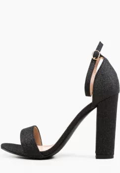 Sandale cu toc Velma Negre imagine