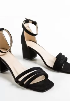 Sandale cu toc Veritas Negre imagine