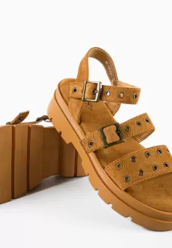 Sandale dama Agrinio Camel imagine