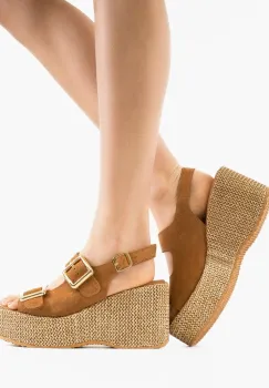 Sandale dama Boreas Camel imagine