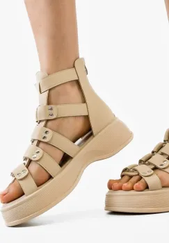 Sandale dama Jajko Bej imagine