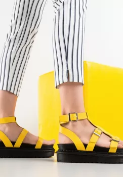 Sandale dama Jaylan Galbene imagine