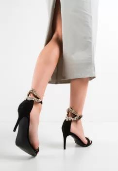 Sandale dama Johnson Negre imagine