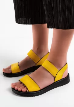 Sandale dama Polta Galbeni imagine