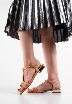 Sandale dama Suman Bej imagine