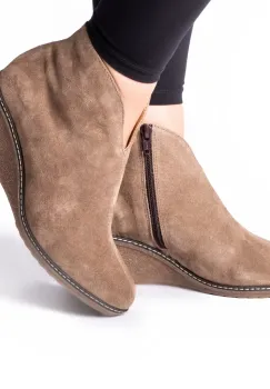 Botine piele 330 nisipiu velur imagine