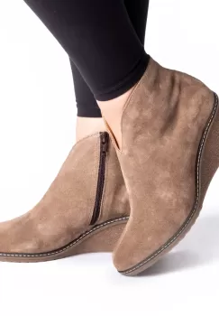 Botine piele 330 nisipiu velur imagine