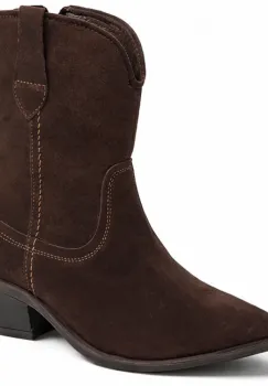 Botine piele 565 maro velur imagine