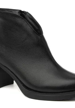 Botine piele naturala 321X negru imagine