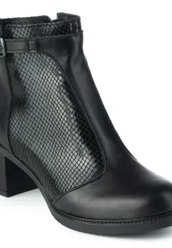 Botine piele naturala 327 negru imagine