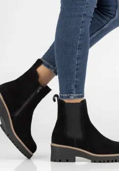 Botine piele naturala 4805 negru imagine