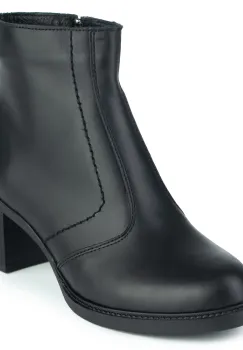 Botine piele naturala 506 negru imagine