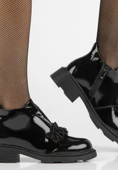 Botine piele naturala 6370 negru imagine