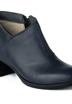 Botine piele naturala 641 bleumarin imagine