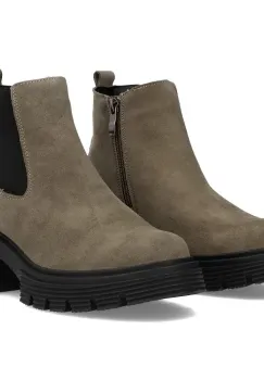 Botine piele naturala 6464 taupe imagine