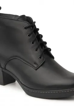 Botine piele naturala 652 negru imagine