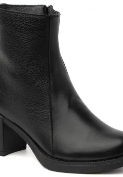 Botine piele naturala 655 negru imagine