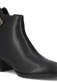 Botine piele naturala 7190 negru imagine