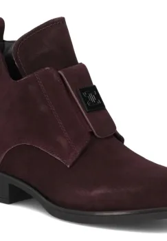 Botine piele naturala 7244 burgundi imagine